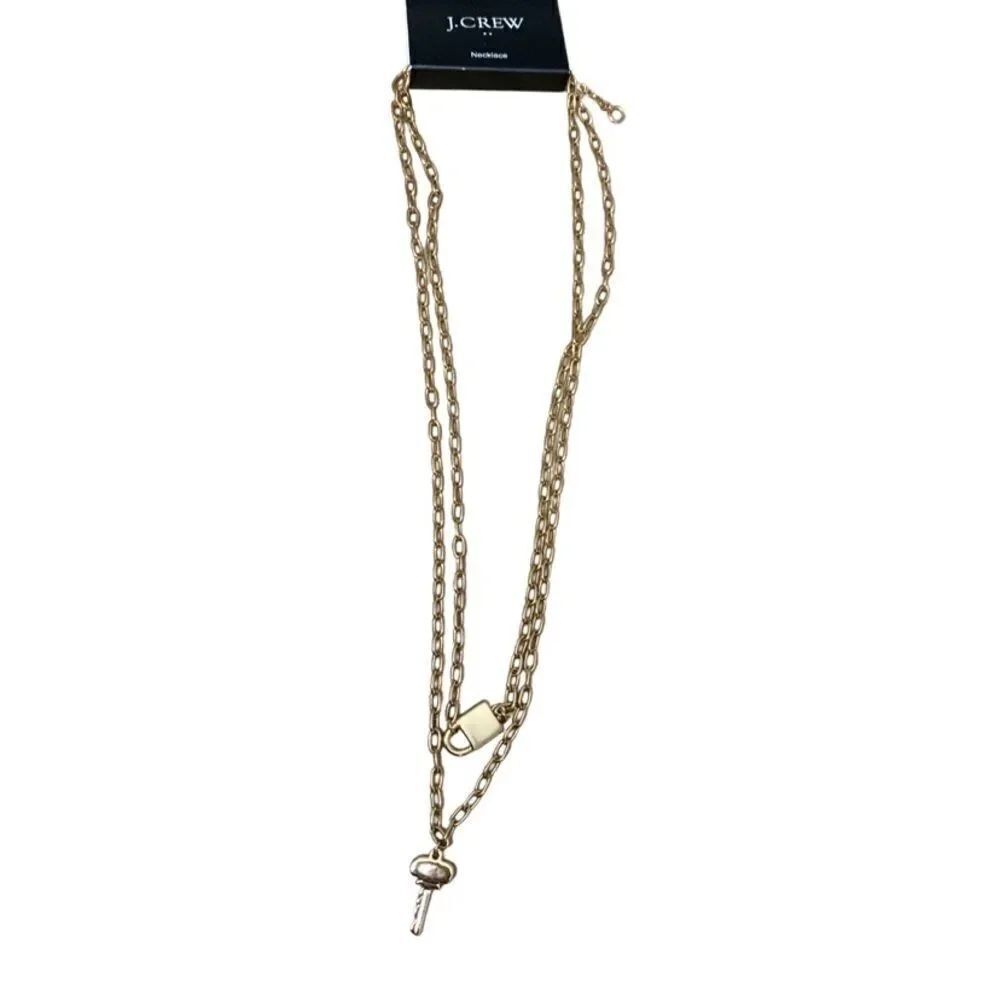 J Crew Lock and Key Two Layered Chain - Picture 2 of 2
